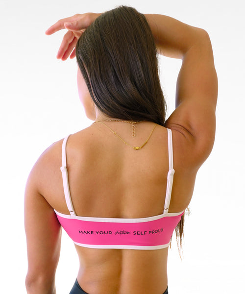 Make Your Future Self Proud Sports Bra — Manifest with Zara
